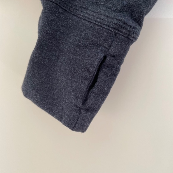 Lululemon Heathered Navy Blue Stress Less Hoodie Cowl Funnel Neck, Size 6 - Picture 8 of 16